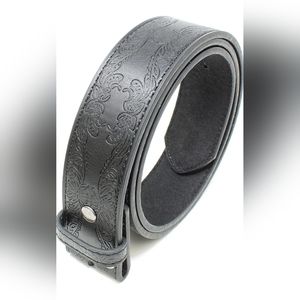 New western leather gray embossed belt in various sizes please ask if available